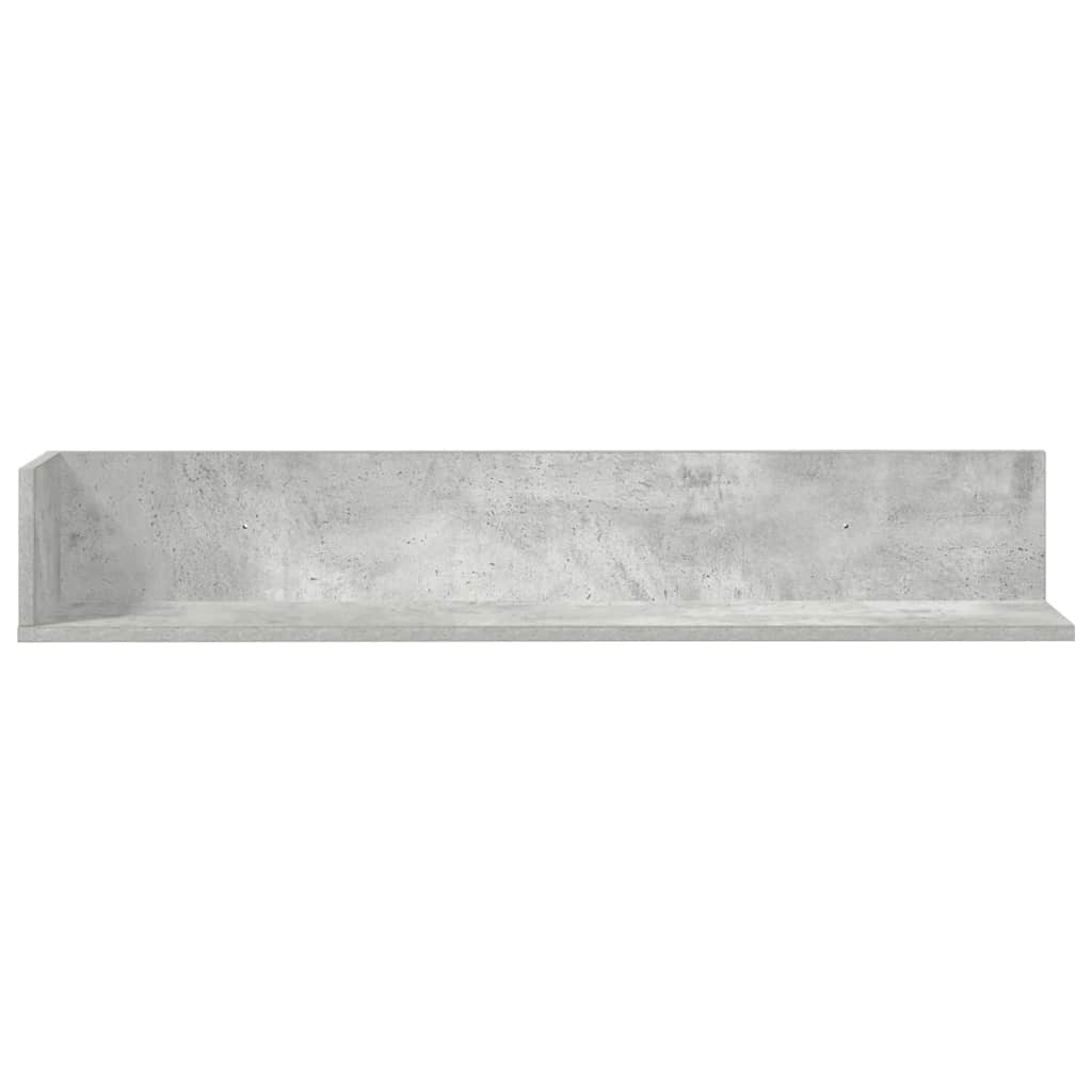Półki Ścienne, 2 Szt., Szarość Betonu, 100X16,5X16,5 Cm