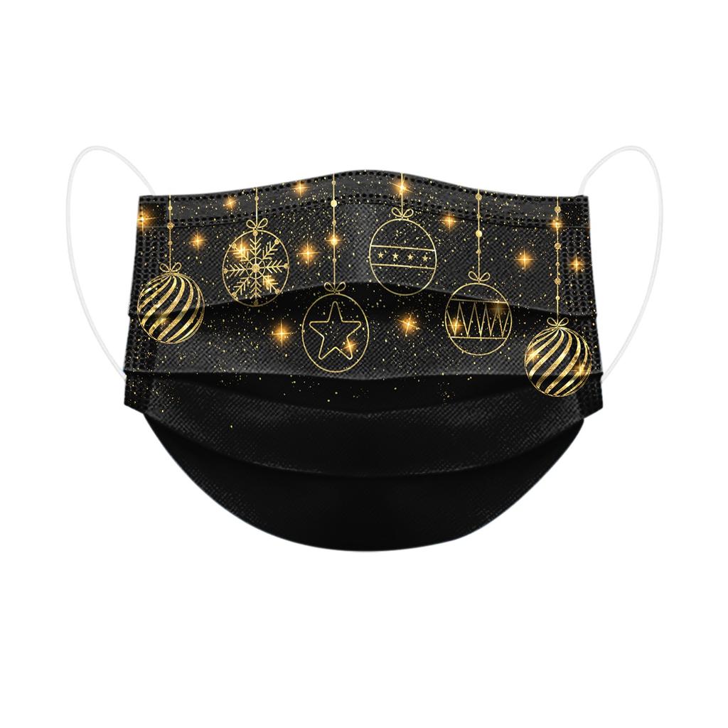 20 Stück Gesichtsmaske für Erwachsene Einweg-Gesichtsmaske Weihnachten 3D-Druck 3-lagig Ohrschlaufe Unisex Mundschutz Mascarillas Kinder Maske