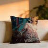 Rear Window Cushion Cover Cozy Velvet Throw PillowSoft Warm Cushion For Sofa  Bed