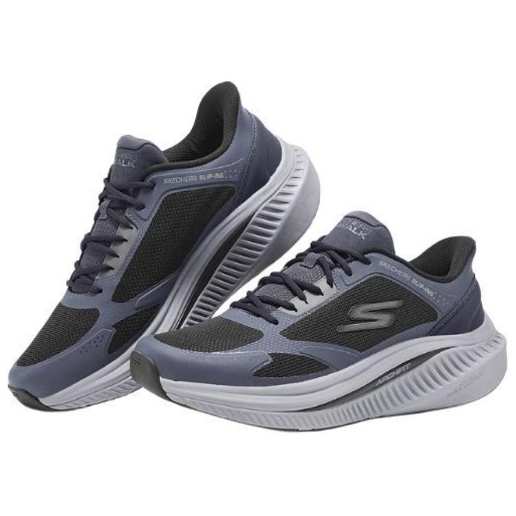 Skechers Go Walk Comfortable Versatile Low Top Casual Shoes Men Sneaker Dark-Gray 216351-BKCC