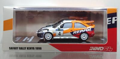 Hot Wheels INNO64 Ford Escort RS COSWORTH REPSOL SAFARY RALLY KENYA 1996 1/64 #4 C.Sainz/L.Moya