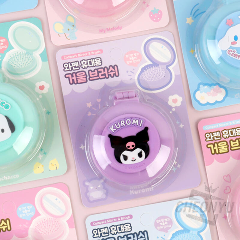 [Sanrio] Sanrio Набор: Зеркало и Щетка для волос с аппликацией Cinnamoroll