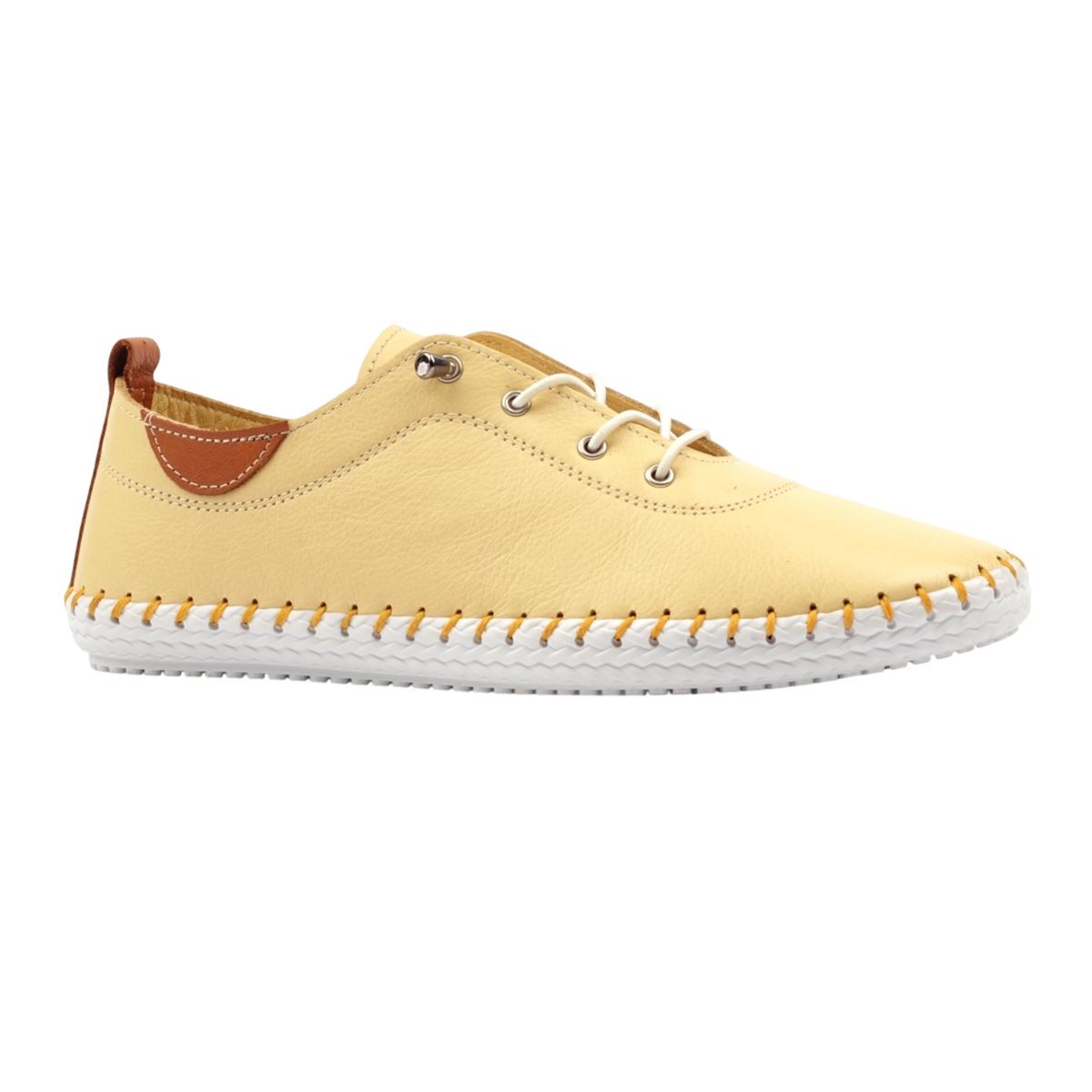 Lunar Dames St Ives Dierendruk Leer Zachte Plimsolls 3 UK citroen