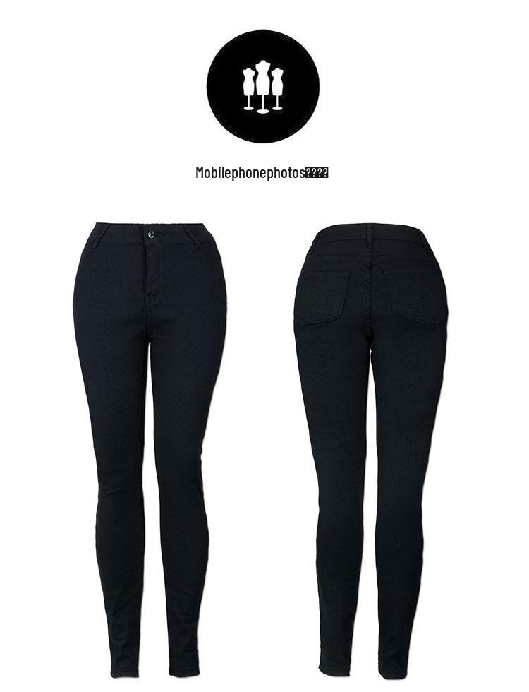 Dames Høytlivet Slim-Fit Elastisk Blyantjeans - Stilig 2019 Trend