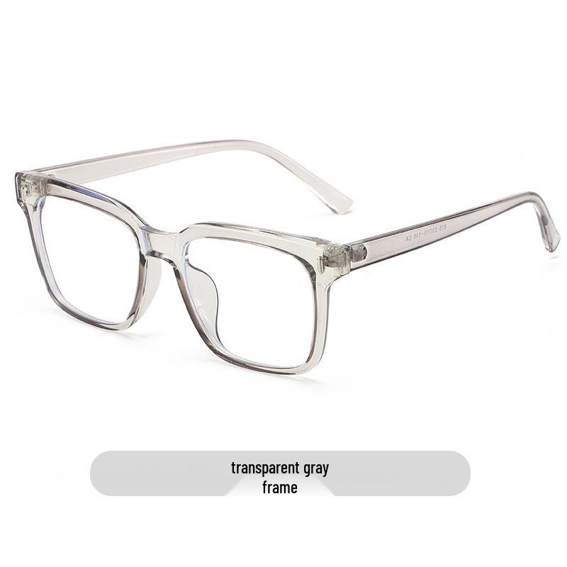 Men's Classic Thick TR Square Glasses Frame with Anti-Blue Light and Prescription Lenses Compatibility
