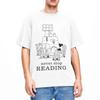 Comics Lesen T-Shirts Accessoires für Männer Frauen Reine Baumwolle Neuheit Charlie Brown T-Shirt Kleidung Sommer