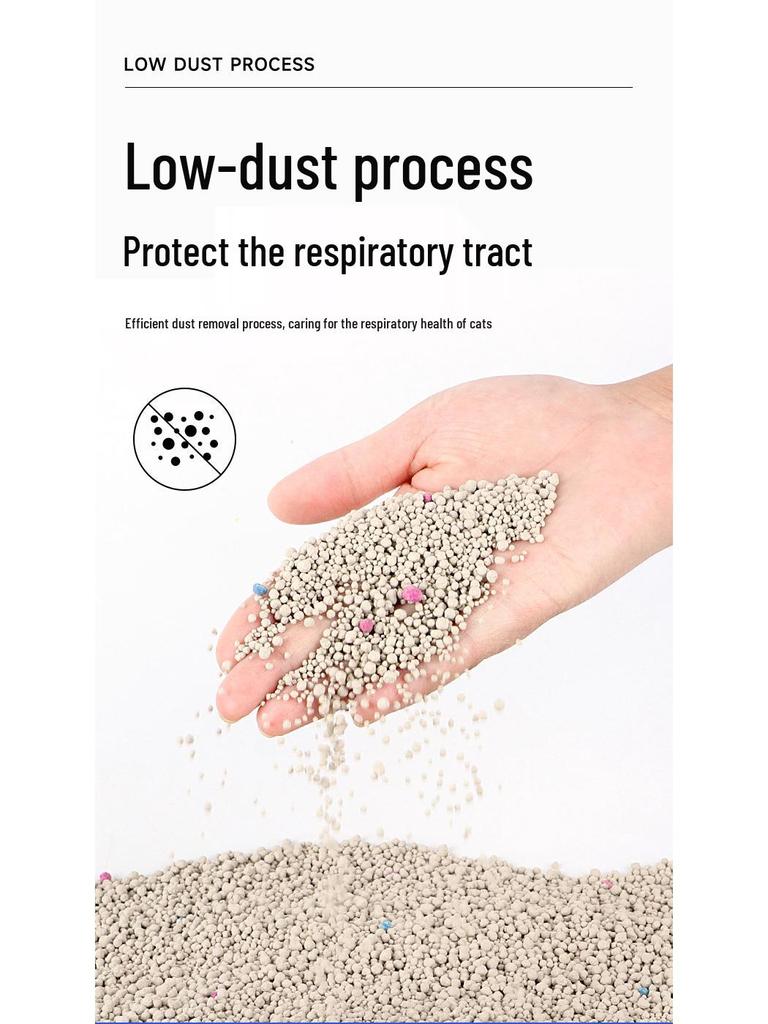 Bentonite Deodorizing Cat Litter, Low Dust, 40 Jin, Large Bag, Mineral Sand, 20 Jin