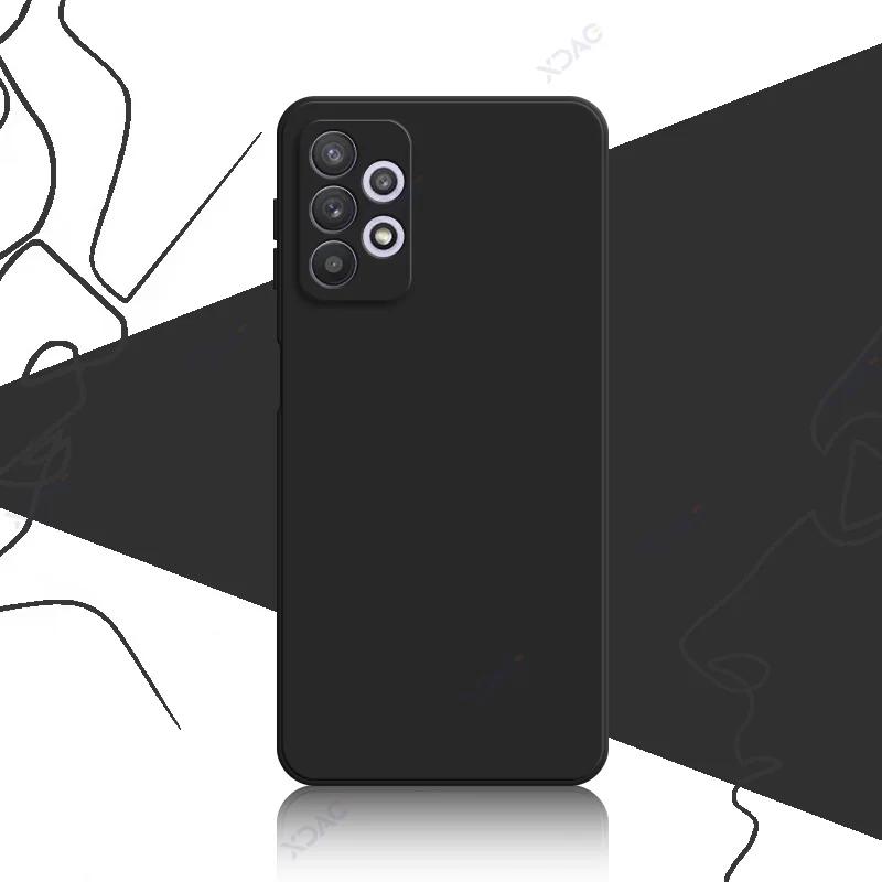 Luxury Square Liquid Silicone Case for Samsung Galaxy A32 4G 5G SamsungA32 360 Soft Phone Back Cover Armor Shield Coque