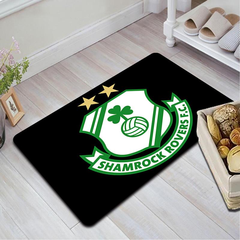 Shamrock Rovers Pattern Rug Floor Mat for Living Room or Bedroom Soft and Comfortable Carpet a Gift for Birthday and Holiday.