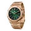 Men's Chronograph Watch Stainless Steel 50M Water Resistant Business Stylish Quartz Analog Date Rose Green