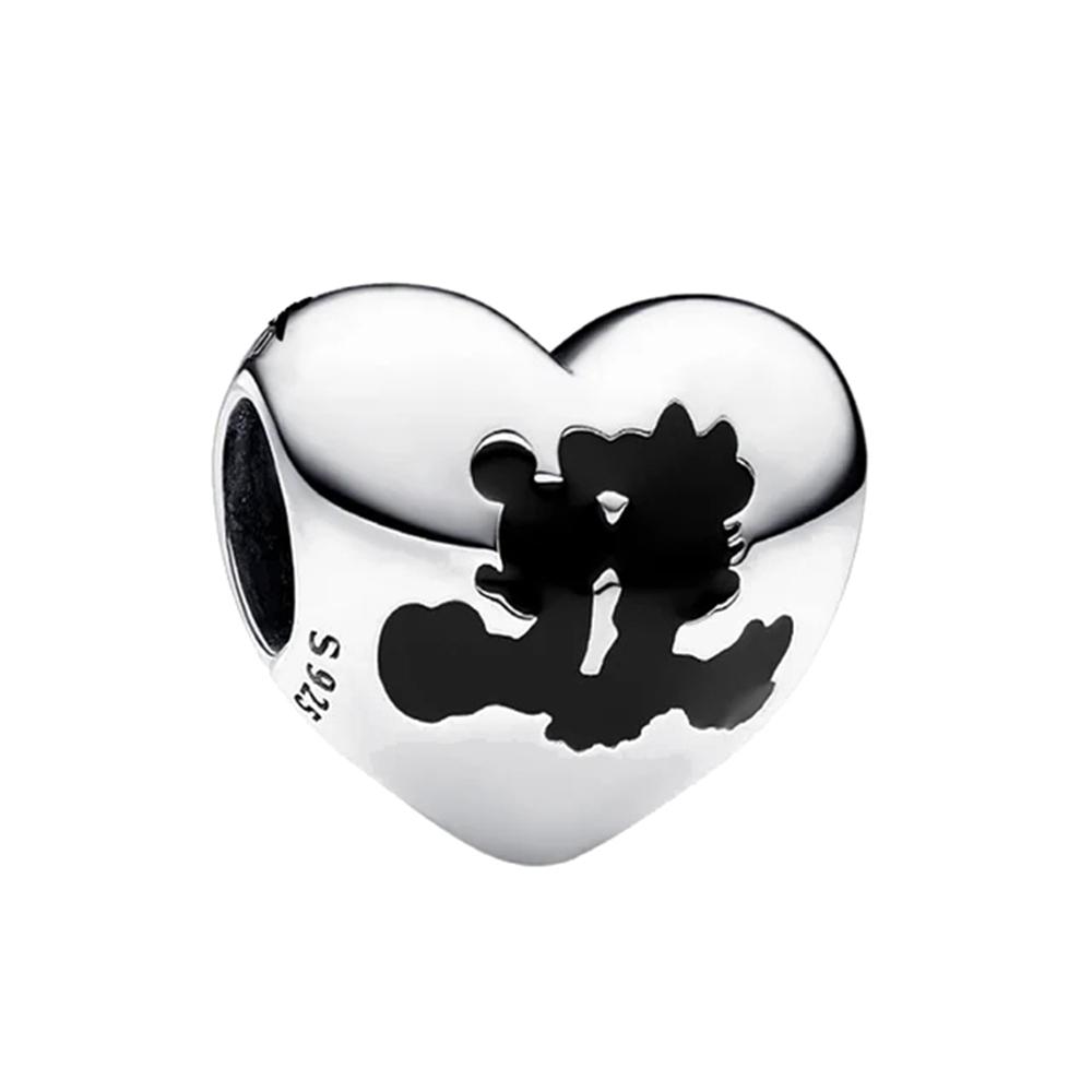 Mini Copper Mickey Mouse Hairband Car Safety Chain Clip Charm Bead Fit For Original Bracelet Diy Women'S Jewelry