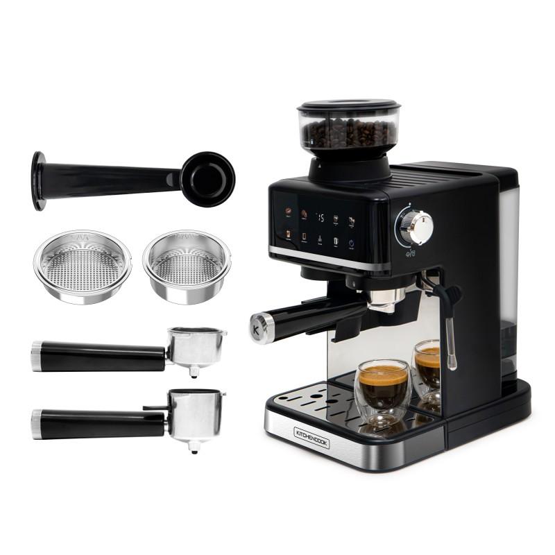 Kitchencook - Karista - Machine Expresso - Broyeur à Grains Intégré - 20bars - Compatible Capsules Et Café Moulu