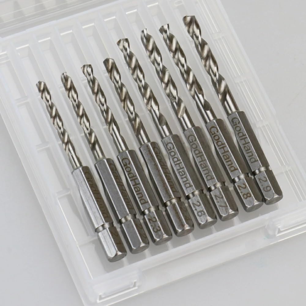 GodHand Quick Drill Bit Set of 8 Hobby Tools (D) GH-DBQ-8D