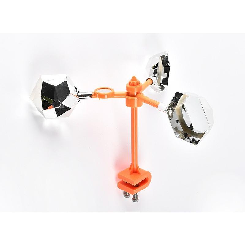 Solar Powered 3-in-1 Bird Repeller: Ultrasonic Sound, Wind Motion & Reflective Flash for Orchard Farm Garden Pond