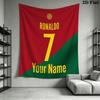 CR7 Custom Name Wall Tapestry Aesthetic Wall Hanging Printed Fabric Blanket Decorative Tapestries for Bedroom Living Room Home Decor