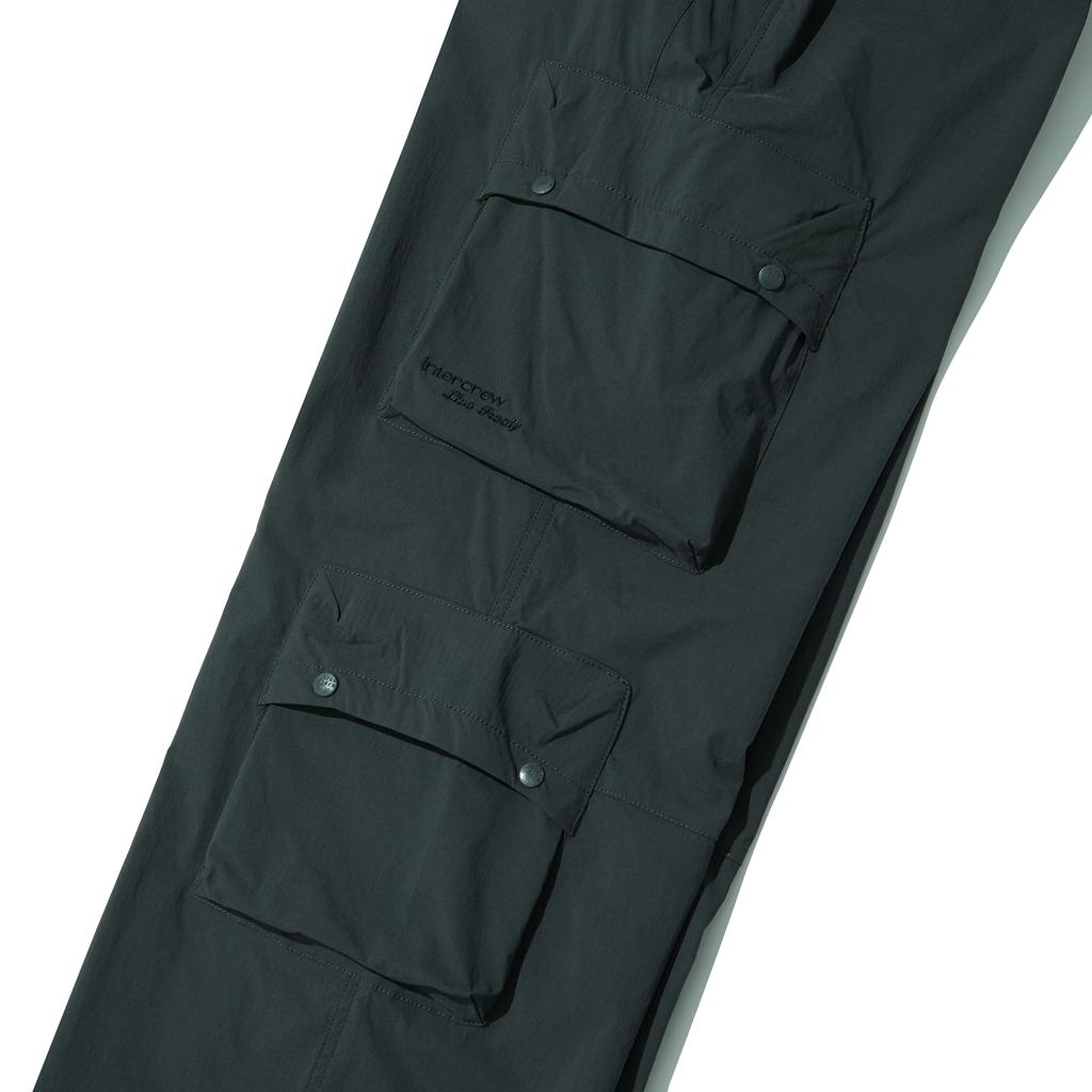 INTERCREW Women'S Stretch Cargo Wide Pants D Grey Ita2Pl52Adg