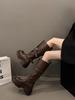 Small Over-the-Knee Height-Increasing Retro Boots with Buckle, Versatile for Autumn, In Stock