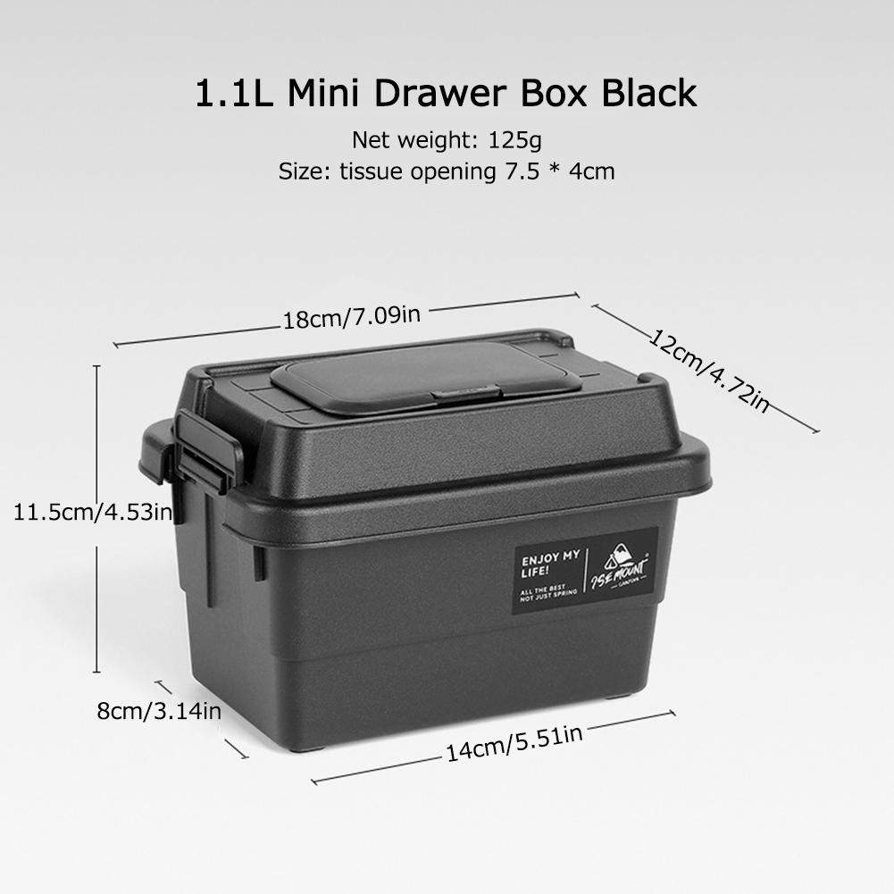 Multifunctional Outdoor Storage Box 1.1L Portable Napkin Paper Tissue Storage Case Moisture-Resistant for Camping Hiking Travel
