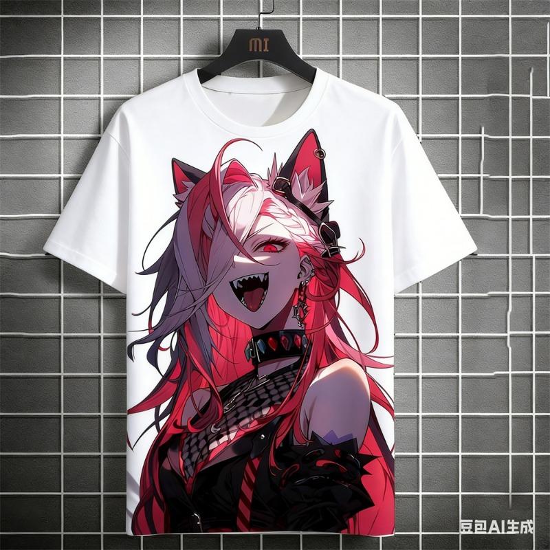 Summer Men's Women's T-Shirts 3D anime girl pattern printing gifts for man casual home graphic t shirts