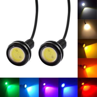 2Pcs 23mm 18mm Eagle Eye Licht Auto Led Tagfahrlicht Backup Motor Parkplatz Nebel Lampen