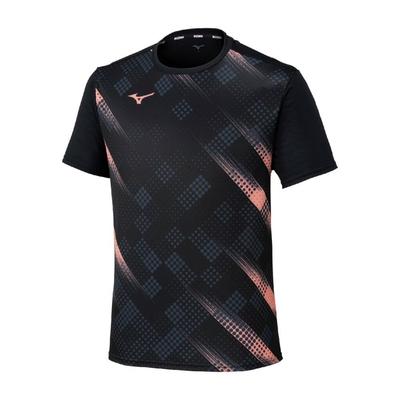 Table Tennis Game Short JTTA Black Shirt, Sleeve, Certified, Moisture-Wicking, Quick-Drying, Unisex, 82JAC103,