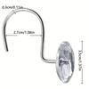 1Set/12pcs Silver Shower Curtain Hook Ring, White Metal Shower Hook for Shower Curtain Liner, Rust-proof Shower Ring for Curtain Accessories