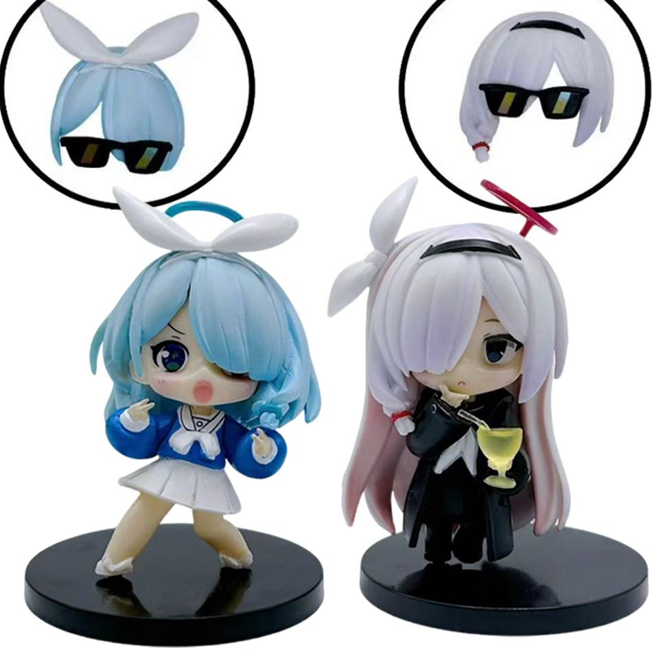 8cm In Blue Archive Figure Anime Prana Cute Version Desktop Standing Animation Model Toy Gift Collection Ornaments Q PVC stock Kid Friendly