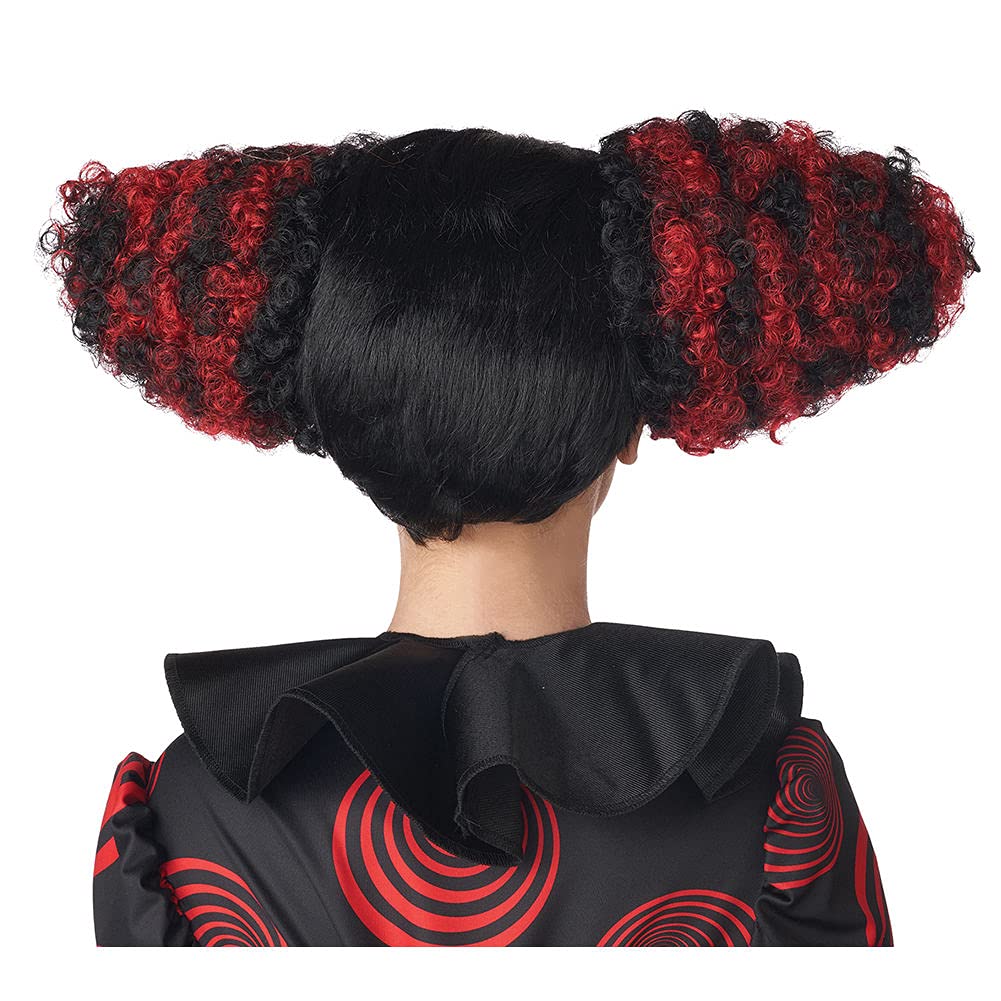 California Costumes Funhouse Clown Costume Wig, Black/Red, 7021-214