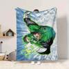 1pc Green Lantern Blanket Polyester Fiber, All Season Comfort for Sofa, Bed, Office, Car, Camping Ideal Home Decor & Gift, Office Comfort