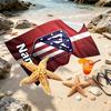 Custom Name Personalized football team Print Beach Towel, for Trip Camping Beach Party Home Decor, Birthday Gift for Family & Friends
