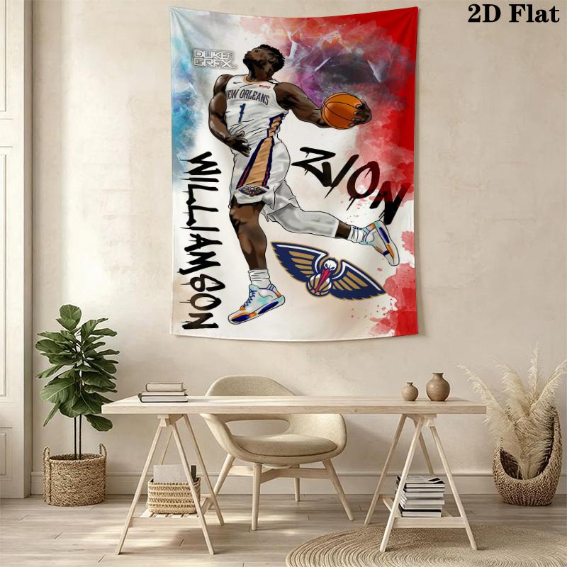Zion Williamson Power Poster Threepiece Set 1 Duvet Cover 2 Pillowcase Without Core Soft And Comfortable Bedding Set