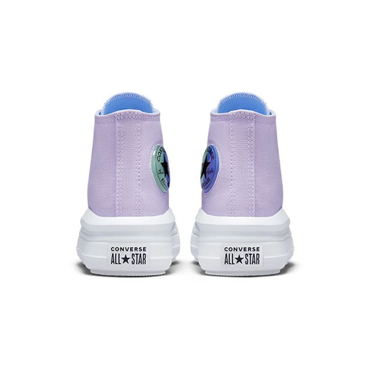 Converse Chuck Taylor All Star Move Platform High PS Gel Patch Kids Sneakers Purple Moonstone-Violet Royal-Pulse A02496C