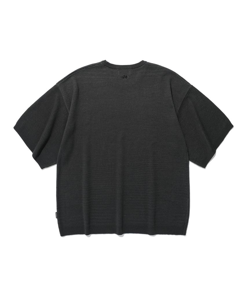 NICEGHOSTCLUB Kidnapping Big Big Knit Tee_Charcoal(Ng2Emuk604A)