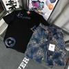 T-shirt décontracté à manches courtes en coton jacquard pour homme - Été 2026