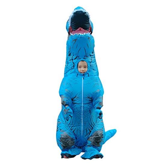 Rruonshully Dinosaur Kigurumi Halloween Monster Costume with Opening Choking Dinosaur Rider Tyrannosaurus Rex Inflatable Fun Animal Kids Kids'