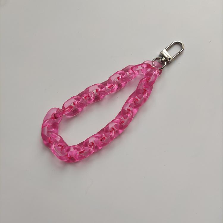 Handy-Fingerriemen Kette, Acryl Handy-Zubehör Riemen Kette Handgelenk Schlüsselanhänger Riemen Fingerarmband Kette