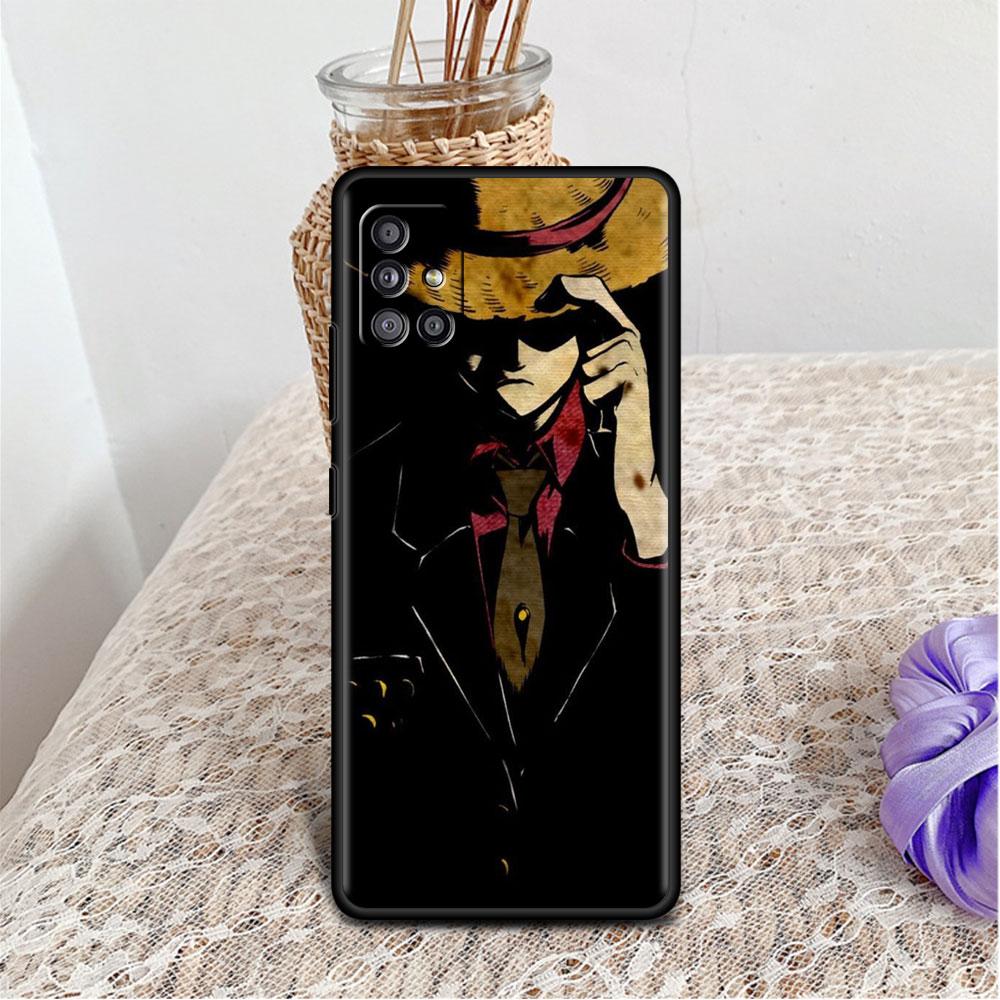 

Anime Black Cover For Samsung Galaxy A52 A12 A32 A51 A21s A71 A13 A53 A22 A31 A72 A03 A02s A41 Black Phone Shell Samsung A02s