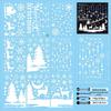 Christmas White Snowflake Elk Static Window Decals