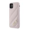 Karl Lagerfeld Klhcn61Pqdsmgp Iphone 11 / Xr 6.1 Różowy/Pink Hardcase Diagonal Quilted Script