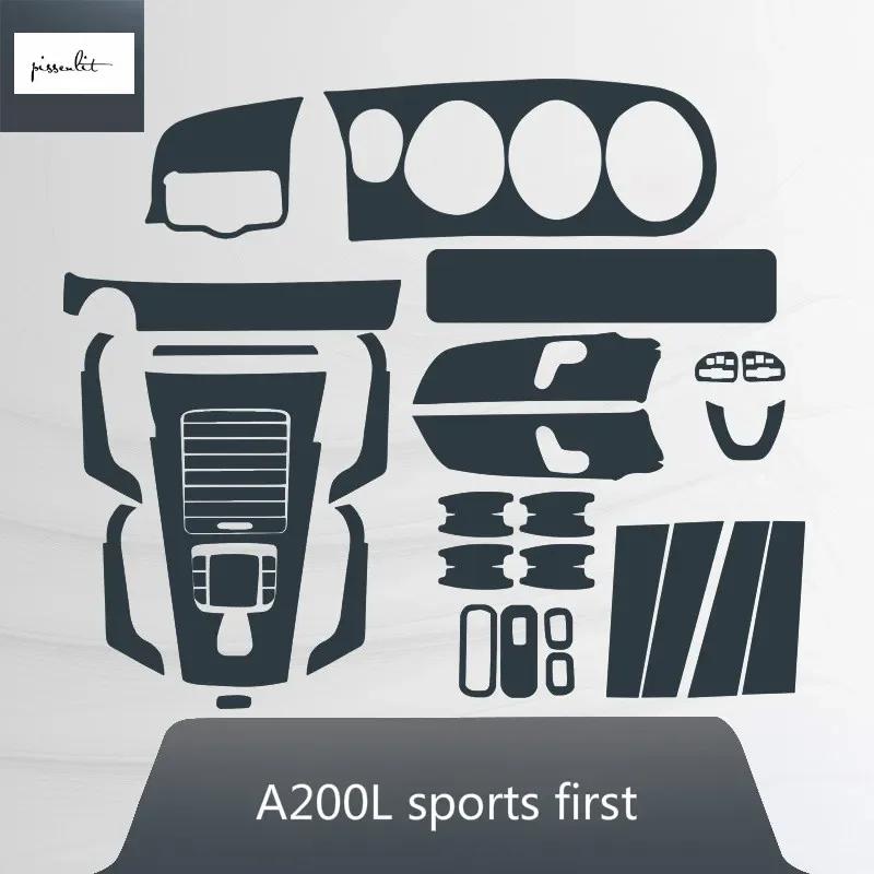 For Mercedes Benz A Class W177 V177 A180 A200 A220 A250 2019+ Car Center Console Full Set Interior Mouldings TPU Protector Film