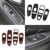 Carbon Fiber Door Window Lift Switch Panel Cover Trim Accessories for Infiniti Q50 2014-2020