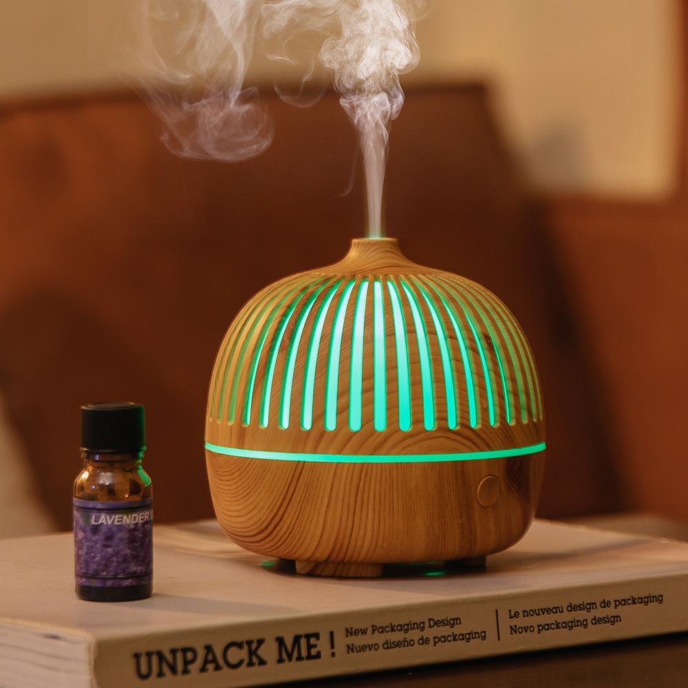 Ancient Charm Fragrance Diffuser Ultrasonic Humidification Essential Oil Fragrance Instrument Wood Grain Aromatherapy Machine
