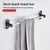 Stainless Steel Suction Towel Rack Bathroom Wall Mount For Home Organization