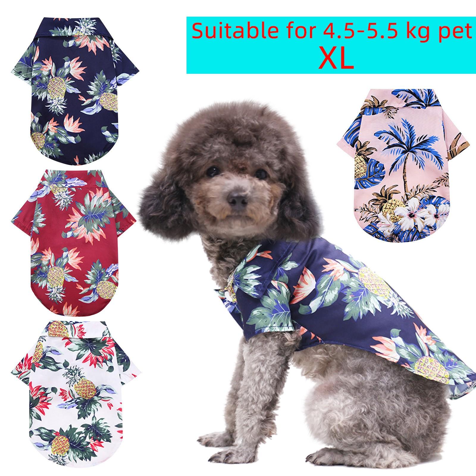 

4-Pack Hawaiian Dog Shirt - Summer Sweatshirts pet Shirt - Cool, Breathable Dog