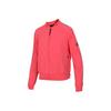 Solid Color Windproof Sporty Bomber Jacket for Women, Pink