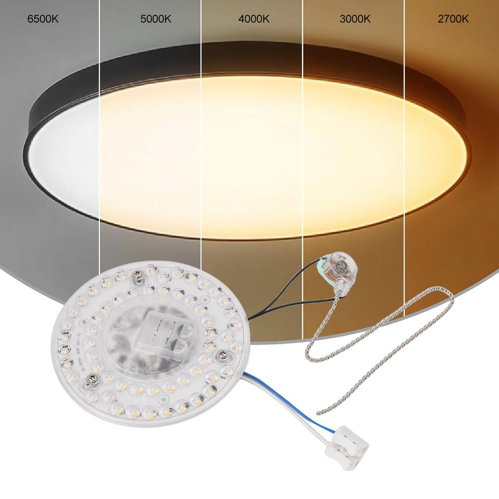 4.7 Inch LED Ceiling Fan Light Replacement with Pull Chain 20W 2100LM Magnetic Mount 5CCT Dimmable LED Light Engine Retrofit Kit