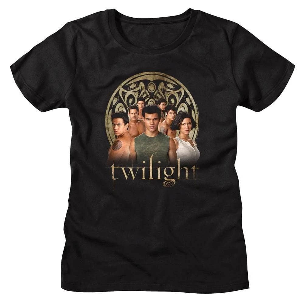 Twilight Black Wolf Pack Family Photo Women s T Shirt XS