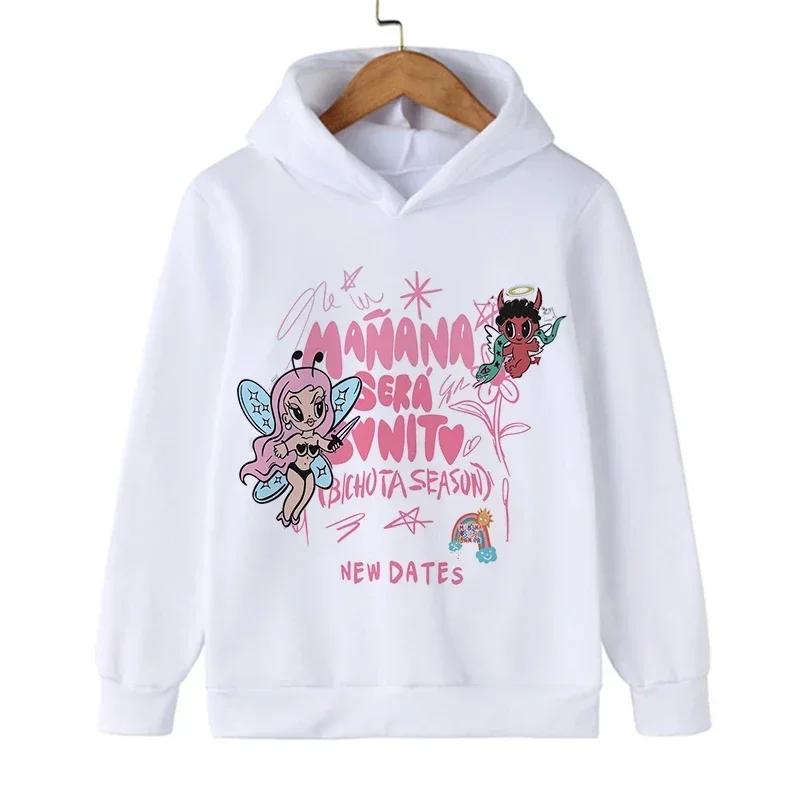 Lustiger Kinder-Hoodie Mañana Sera Bonito Karol G Bichet Muster Bedruckt Lässiger Bequemer Hoodie