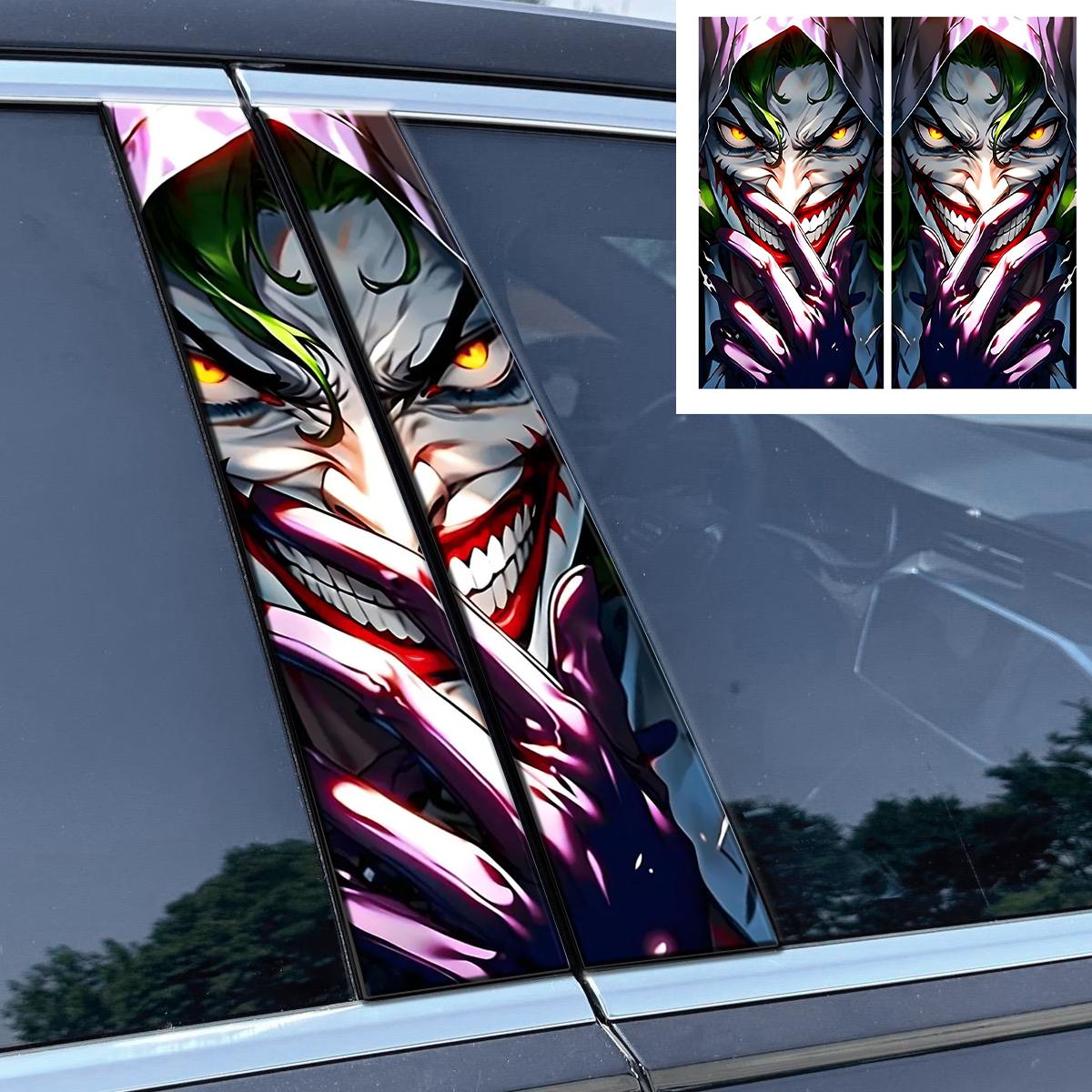 

2pcs Set Joker Gothic Car Stickers B-pillar DIY Auto Center Column Cover Scratches Decoration Automoile Vinyl Accessories Decals 008 (2 PCS)