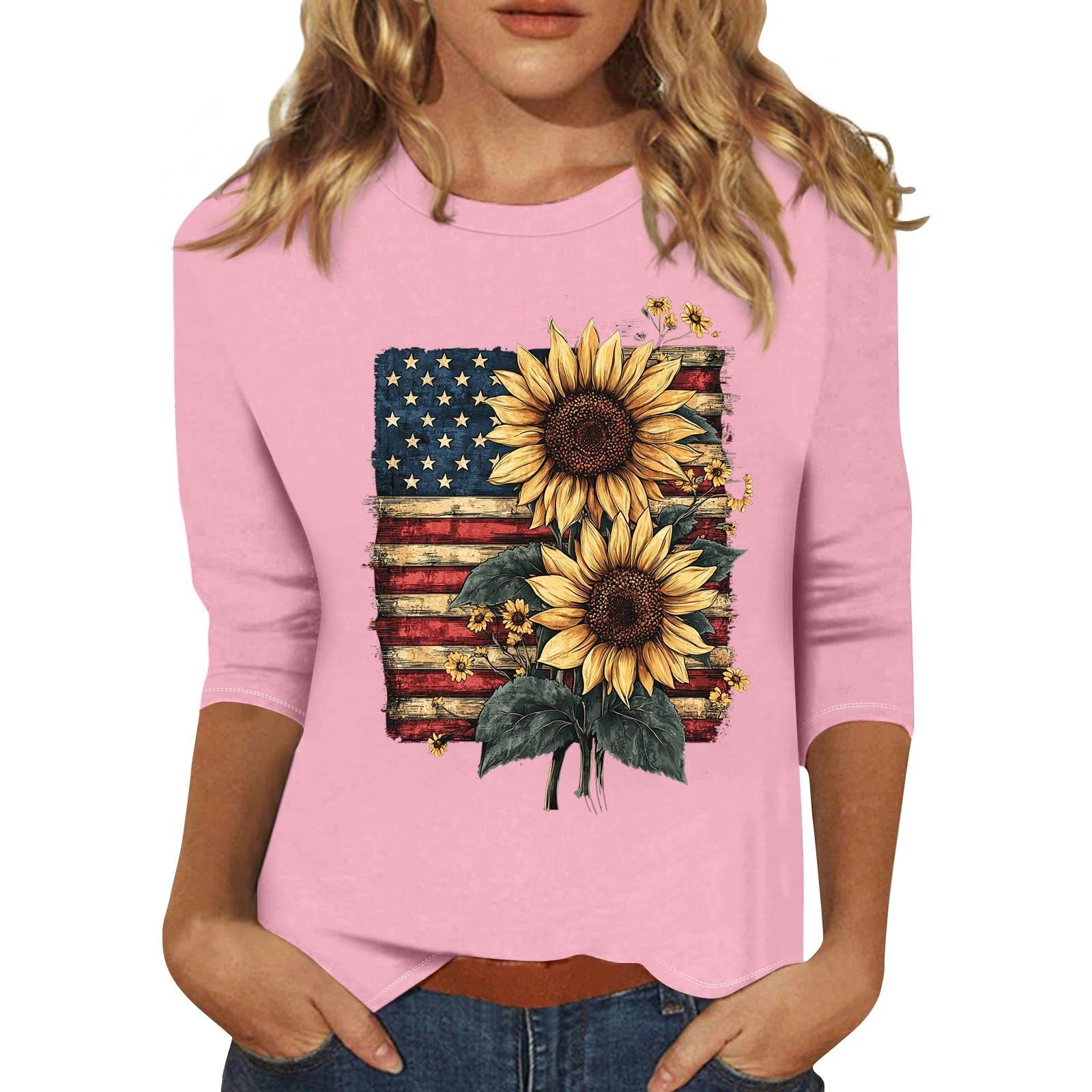 

Женский модный повседневный пуловер с воротником три четверти и принтом XL розовый